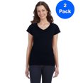 thumbnail image 1 of Gildan T-Shirt Ajusté à Col en V pour Femmes SoftStyle - G64VL (Lot de 2), 1 of 1