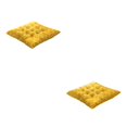 thumbnail image 4 of Wweixi Cushion Pad For Square Chair - Soft And Comfortable Wide Range Of Uses Square Chair Cushion Yellow Checkerboard 2Set, 4 of 6