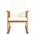 thumbnail image 3 of Costway Acacia Wood Rocking Chair Patio Garden Lawn W/ Cushion, 3 of 9