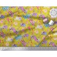 thumbnail image 2 of Soimoi Poly Georgette Fabric Leaves, & Rose Floral Fabric Prints by Yard 52 Inch Wide, 2 of 3