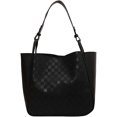 thumbnail image 1 of LinYooLi Women Fashion Mini Grid Tote Hobo Handbag Shiny Faux Leather Shoulder Bag Purse, 1 of 4