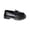 Black, variant on Ladys Platform Penny Loafers Shoes Simplicity Thick Sole Round Toe Soft Sole British Uniform Classic Business Work Leather Shoes Academy Style Single Shoes Black