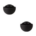 thumbnail image 1 of Youkk Easy To Install Double-layer Plastic Flowerpot For Walls Drainage Flower Pot Black 2Set, 1 of 6
