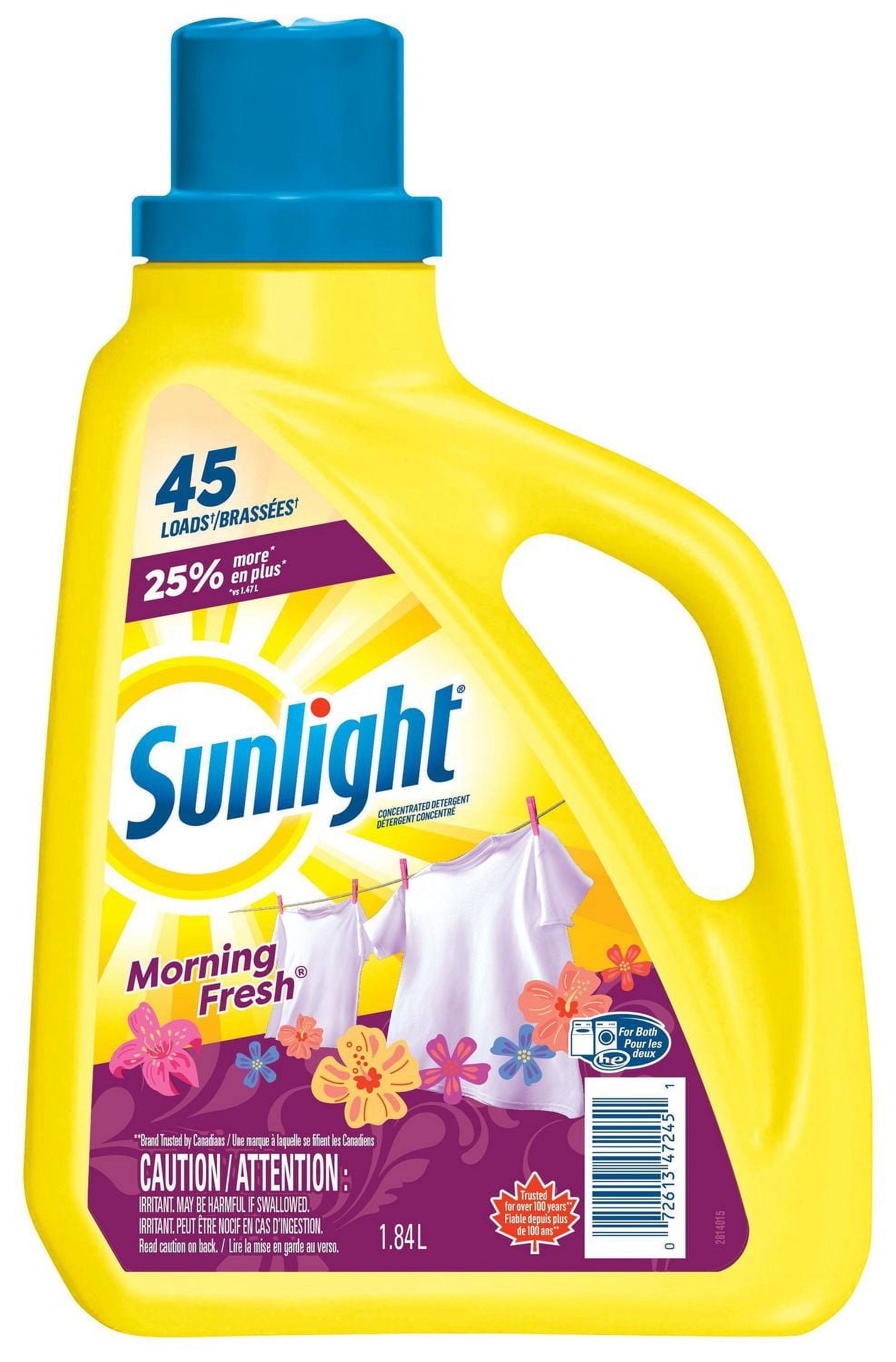 Sunlight Morning Fresh, Concentrated Liquid Laundry Detergent, 1.84 Litres, 45 Washloads