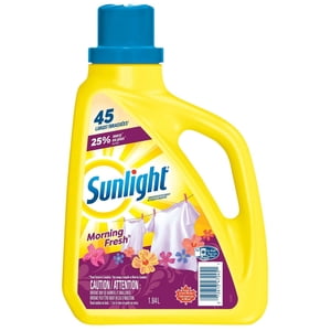 Sunlight Morning Fresh, Détergent concentré de blanchisserie liquide, 1.84 Des litres, 45 Charges lavables