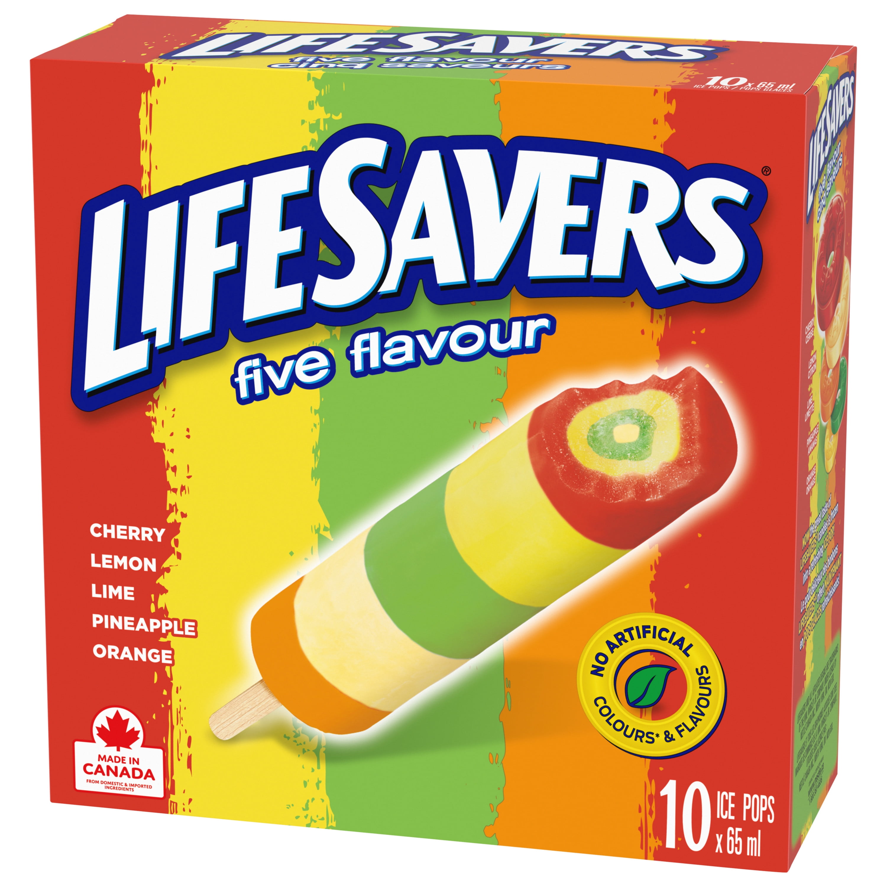 LIFESAVERS Five Flavour Ice Pops, 10 x 65 ml