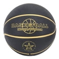 thumbnail image 1 of Ballon de Basketball Noir, Résistance à l'Usure Sécuritaire Grandes Particules Ballon d'Entraînement Ballon de Basketball en Caoutchouc Résistant à la Sueur Ballon de Basketball d'Extérieur Ballon de Basketball pour Adolescent en Caoutchouc, 1 of 7
