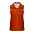 thumbnail image 3 of lSLJS Women's Womens T-Shirt Sans Manches Imprimé V-neck Décontracté Tank Blouse Tops, Tank Tops, 3 of 4