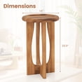 thumbnail image 3 of Gymax 14'' Round Mahogany Accent Table Farmhouse End Table w/ Round Tray Top, 3 of 10