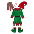 thumbnail image 4 of Manyakai 6 Pcs Tenues de Cosplay Elf Thème Carnaval Déguisement pour Enfants Vert 160/L, 4 of 5