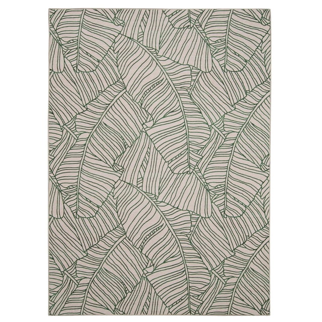 Outdoor Washable Largo Ivory & Green 5' x 7' Area Rug