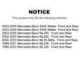 thumbnail image 2 of Kugel Front Rear Wheel Bearing Kit for Car Mercedes-Benz ML320 ML350 ML500 S430 S500 ML430 ML55 AMG - Left Right Side (Driver Passenger) K70-101725, 2 of 10