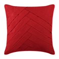 thumbnail image 1 of Housses de Coussin, Housse de Coussins 22x22 Pouces (55x55 cm), Housses de Coussin Rouges, Housse de Coussin Unie Texturée à Plis Pincés, Housses de Coussin Carrées en Faux Suède, Uni - Rouge Sans Limites Sans Lignes, 1 of 3