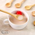 thumbnail image 1 of Oleegame 1PC Stainless Steel Cutlery Set 6Pcs Wooden Spoon Size Multi Purpose Teaspoon Seasoning Coffee Tea Sugar Jam Spoons Rounded Spoon Mouth Kitchen Wooden Spoon For Porridge Beige, 1 of 8