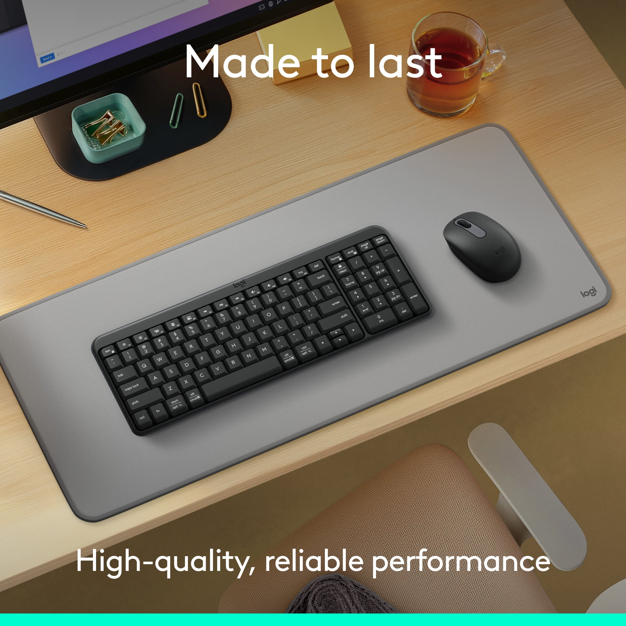 Logitech MK250 Bluetooth Wireless Mouse and Keyboard Combo - Rose