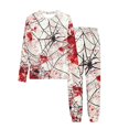 thumbnail image 3 of MKOSPLRT Pyjamas d'Halloween pour Tout-Petits Filles Garçons Vêtements de Nuit Ensembles 2 Pcs Manches Longues Col Ras du Cou Hauts Bas de Pyjama Tenue de Détente des Fêtes 3-15 Ans, 3 of 6
