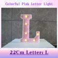 thumbnail image 2 of JilgTeok 5 Packs Colorful Light Up Letters LED Letter Lights for Proposal Statement Birthday Party Wedding Home Bar Decoration Scene Decorative Light Clearance, 2 of 3
