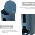 thumbnail image 2 of Kitchen Wall-Mounted Plastic Bag Storage Holder Garbage Wall-Mounted Garbage Bag Pouch Saver Organizer Dispenser, Dark Blue, 2 of 8