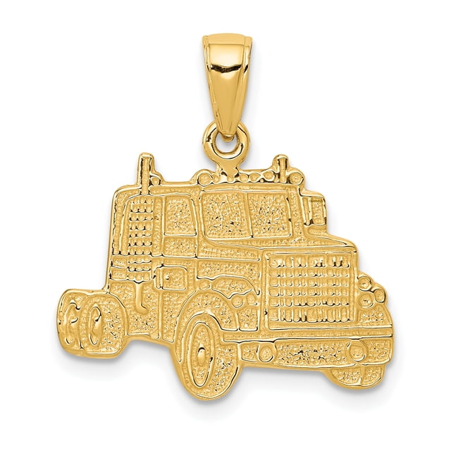 Pendentif Camion en Or Jaune 14K