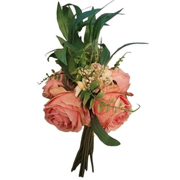 Rose & Hydrangea Bouquet, Pink Coral
