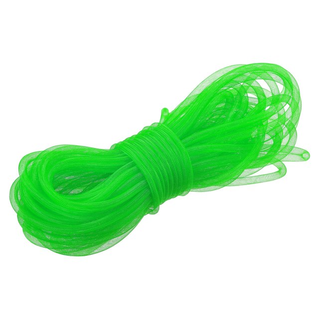 Unique Bargains 26 Yards Mesh Tube 3/8 Inch Decor Tubing Flex for Wreath,DIY Craft Fluorescent Green