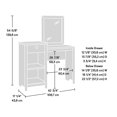thumbnail image 4 of Sauder La Collection Dover Edge Meuble de toilette, Finition Glacier Oak, 432070, 4 of 8