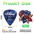 thumbnail image 4 of Guitar Picks, Durable Delrin Plastic Non-Slip Textured Grip, Celluloid Material Smooth Comfortable Feel For Multiple Applications (20PCS), 4 of 7