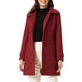 thumbnail image 1 of INSPIRE CHIC Manteaux pour Femmes Col Peter Pan Boutonnage Simple devant à Boutons Manteaux d'Hiver S Rouge, 1 of 6
