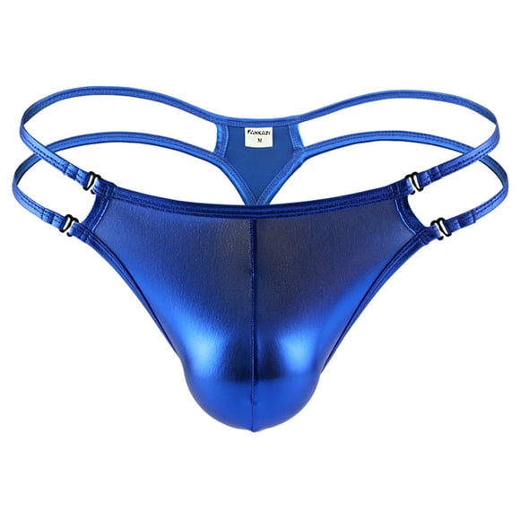 Ketyyh-chn99 Mens Thongs Underwear 2024 Breathable Short Leg Trunks Underpants Men's Underwear Fit Translucent Ice Silk Low Waist Buckle G String Pants T Pants Blue,S