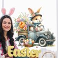 thumbnail image 2 of Easter Stickers for Window Door Stickers Easter Decorations Bunny Stickers with Eggs Decals for Easter Easter Window Clings Decorations for Home Office Classroo, 2 of 6
