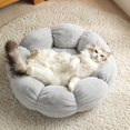 thumbnail image 1 of LSLJS Flower-shaped Winter Warm Plush Bed Plush Soft Pet Bed Calming Bed, 1 of 2