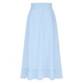 thumbnail image 5 of Bovxnpu Plus Size Skirts For Women, Womens Summer Midi Skirts Ruffle Flowy A-Line Long Skirt with Pockets, Womens Elastic Waist Drawstring Pleated Mid Skirt XXL, 5 of 5