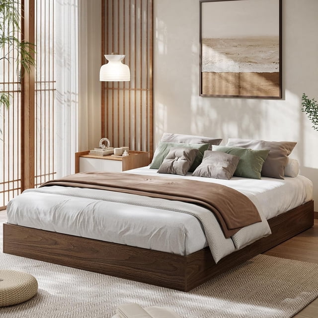 YUSAZENS Twin Size Wood Platform Bed Frame Without Headboard - Sturdy Wood Slat Support, No Box Spring Needed, Easy Assembly, Minimalist Floor-Standing Design