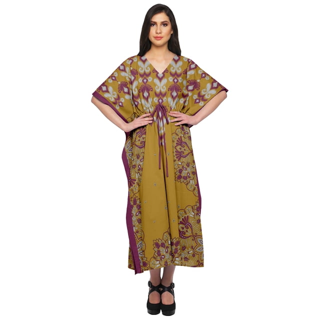 Moomaya Caftan pour Femmes Grande Taille Tenue d'Été Sortie de Plage Kimono Robe Caftan