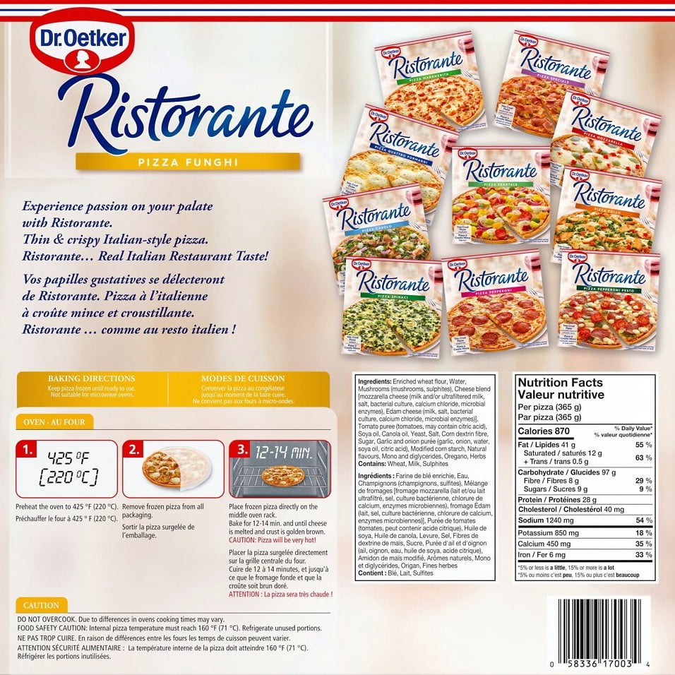 Dr. Oetker Ristorante Champignon Pizza 365g