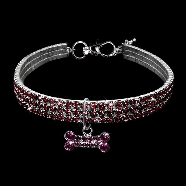 TIMIFIS Dog Collar Pet Supplies Cute Mini Pet Dog Bling Rhinestone Chocker Collars Fancy Dog Necklace