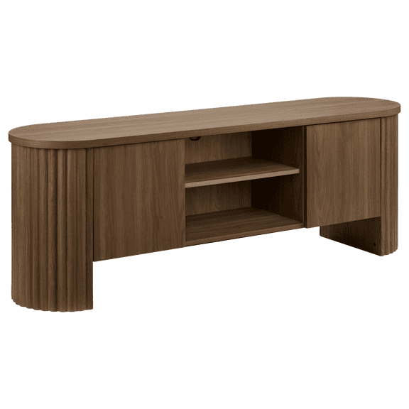 Bouclair Meuble de Rangement Multimédia en Bois de Noyer