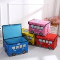 thumbnail image 3 of Automobile Storage Box Foldable Clothing Integral Box Non-Woven Film Covered Toy Sundry Storage Box, 3 of 9