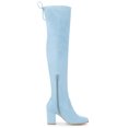 thumbnail image 3 of Unique Bargains Bottes Cuissardes à Talon Épais à Bout Rond pour Femmes, 3 of 8