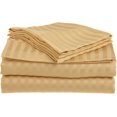 thumbnail image 5 of 900 Thread Count 100% Egyptian Cotton 4-Piece Bed Sheet Set (1 Flat, 1 Fitted Sheet, 2 Pillow Covers) 30 Inches Deep Pocket Size Stripe Pattern, 5 of 5