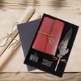 thumbnail image 4 of Amdohai Feather Pen and Ink Set Retro Vintage Quill Pen Calligraphy Writing Signature Dip Pen Fountain Pen with Notebook Pen Holder Birthday Gift for Student Friends, 4 of 8