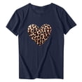 thumbnail image 5 of Soki T-Shirts Décontractés pour Femmes à Imprimé Léopard, Col Rond, Manches Courtes, 5 of 5
