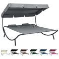 thumbnail image 4 of vidaXL Lit de Repos Double d'Extérieur pour Terrasse avec Auvent et Coussins, 4 of 6