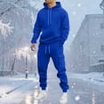 thumbnail image 4 of Mens Long Sleeve, Tracksuit with Hooded Pullover and Elastic Waist, 4 of 4