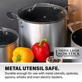 thumbnail image 2 of Marmite Antiadhésive Granitestone de 7 Litres avec Couvercle, Argentée – Compatible Four et Lave-Vaisselle, 2 of 6