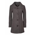thumbnail image 4 of Sportoli Womens Mid-Length Single Breasted Wool Look Dress Coat with Pockets - Charcoal (X-Large), 4 of 7