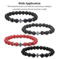 thumbnail image 3 of fastboy Bracelet Perles Uniques avec Détail Croix Bracelets Perles Givré 1Set, 3 of 6
