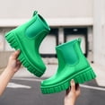 thumbnail image 4 of LOVZFMLL Bottes pour Femmes Bottines à la Cheville Bout Rond Imperméables Talon Bas Épais Bottes de Pluie Printemps Automne Mode Chaussures Décontractées, 4 of 6