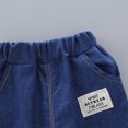 thumbnail image 3 of XZNGL Toddler Kids Baby Boy Short Sleeve Crown Pattern Shirt Tops+ Denim Pants Set, 3 of 8