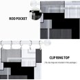 thumbnail image 2 of Grey Kitchen Sheer Curtain Tiers and Valances Set of 3PC - Artistic and Fashionable Decor for White Abstract Kitchen Windows, 2 of 5